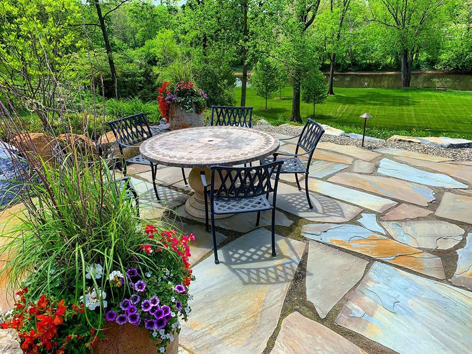 full color stone patio