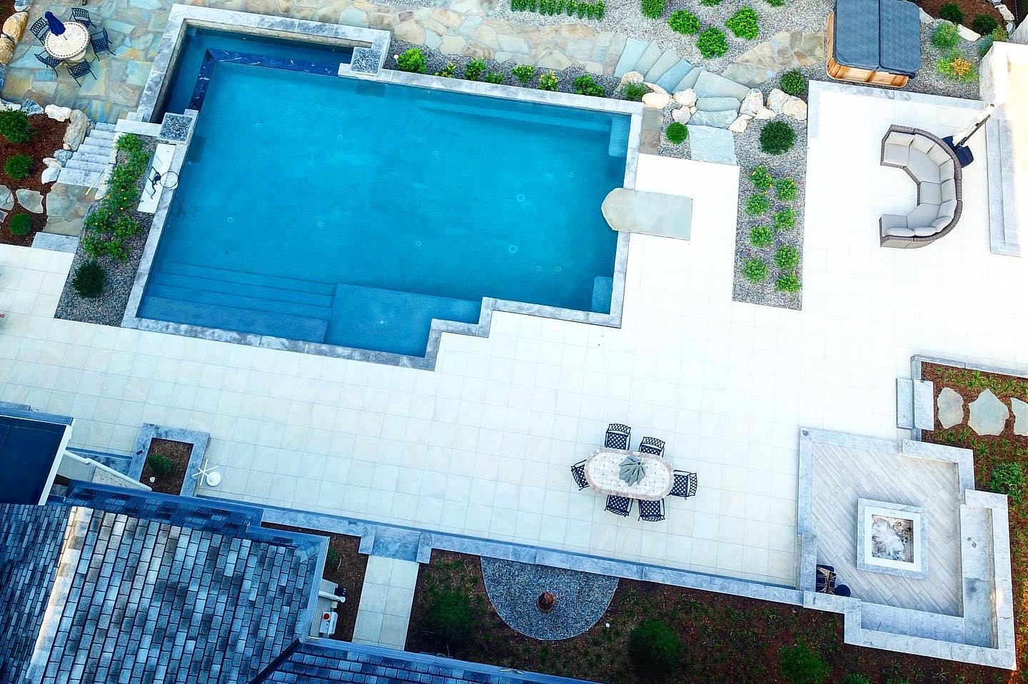 outdoor living area with pool 