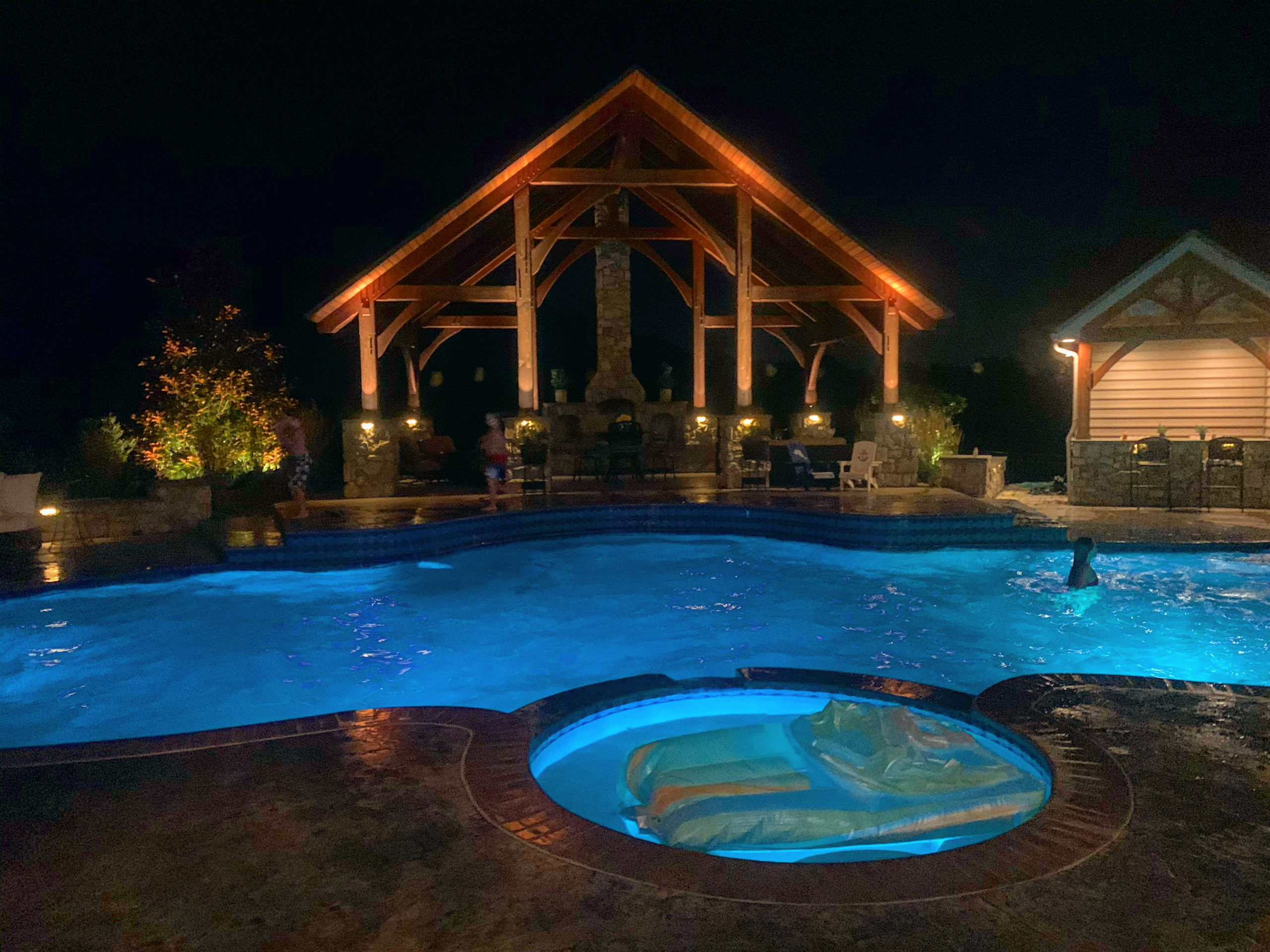 Pool side Landscape Lighting