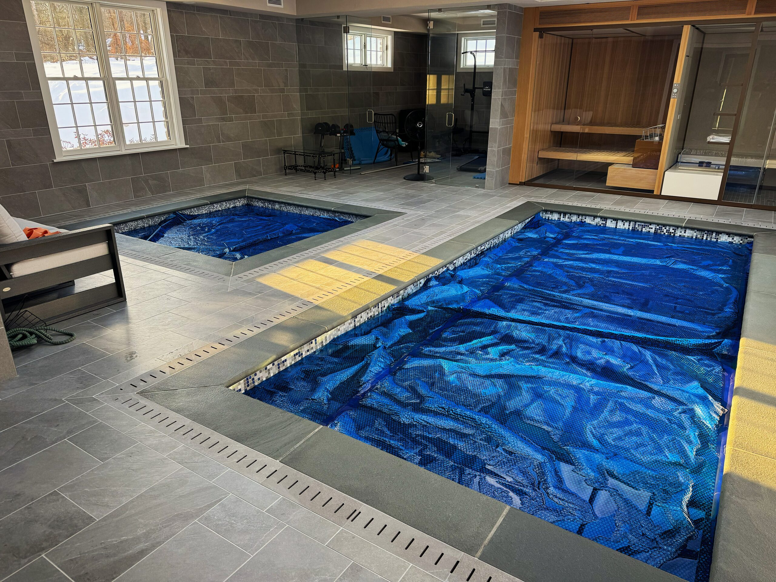 Indoor plunge pool and Hot tub in Hershey, PA