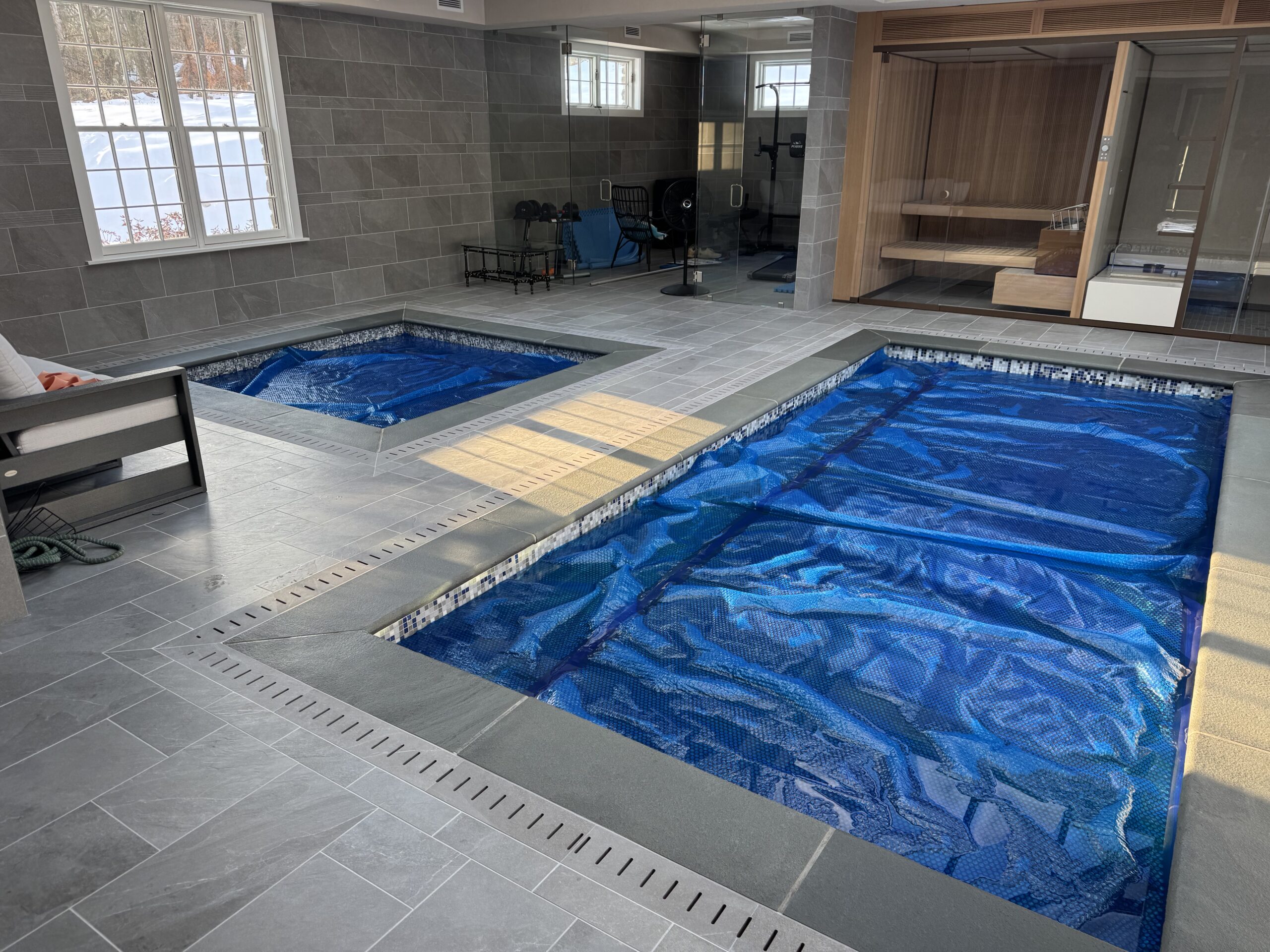 Indoor plunge pool and Hot tub in Hershey, PA