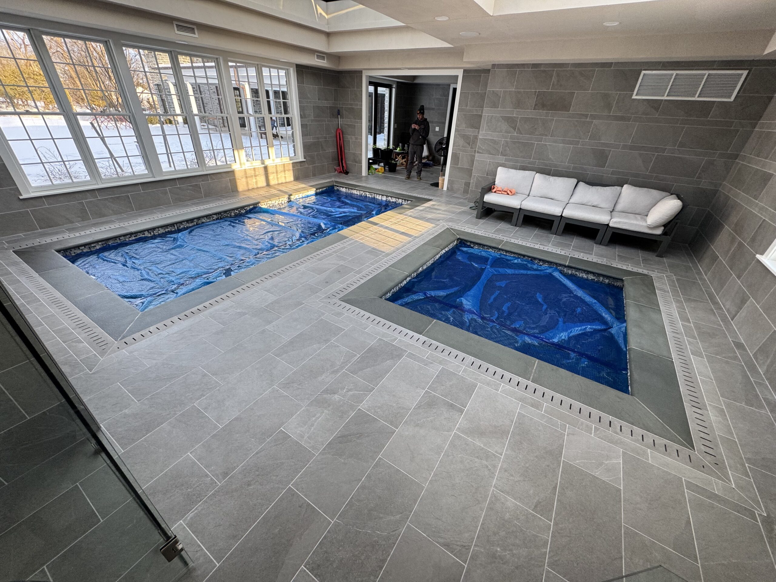 Indoor plunge pool and Hot tub in Hershey, PA